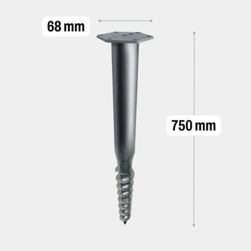 Screw pile M – 68x750x1.8