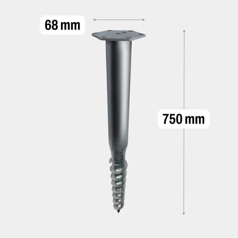 Screw pile M – 68x750x1.8
