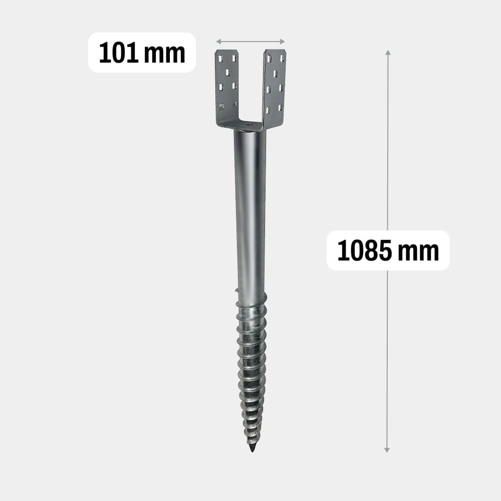 Screw foundation U – 101x1085x1.8 M12 EXTRA